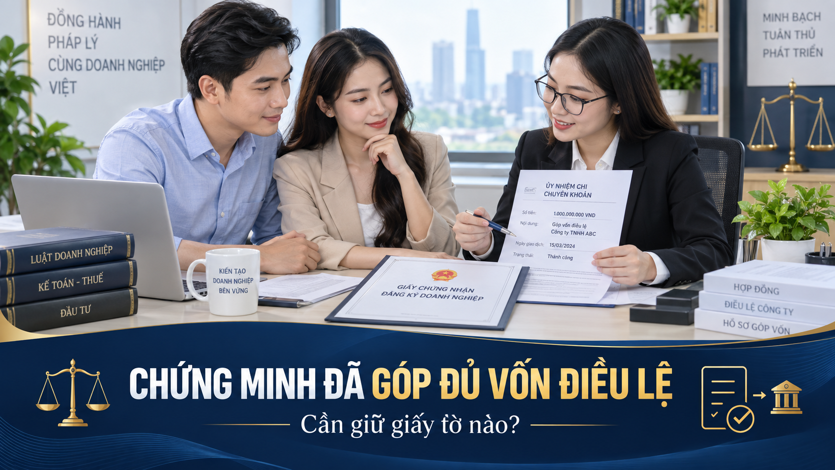 Chứng từ chứng minh đã góp đủ vốn điều lệ của doanh nghiệp