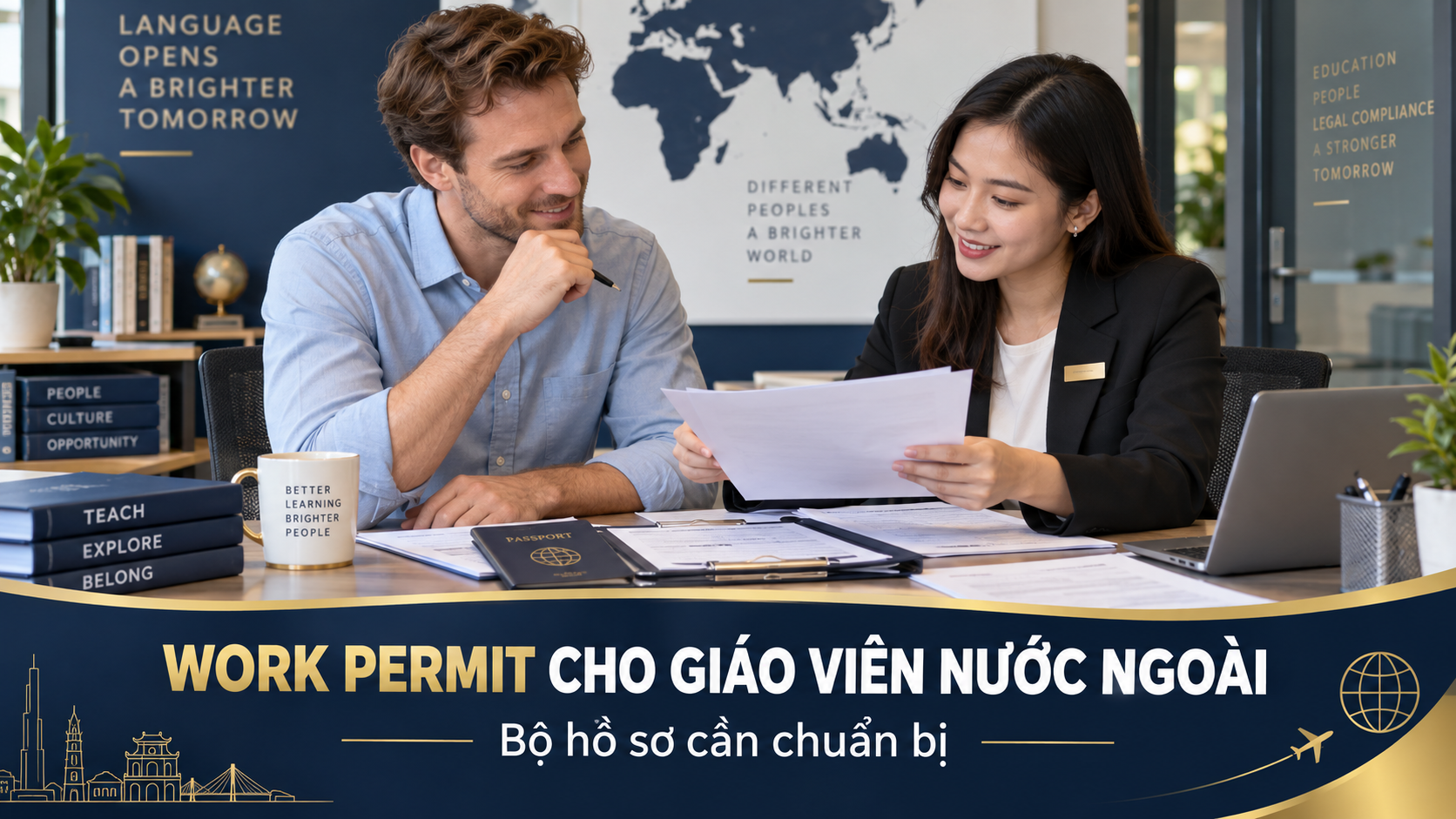 Giấy phép lao động cho giáo viên nước ngoài tại trung tâm ngoại ngữ