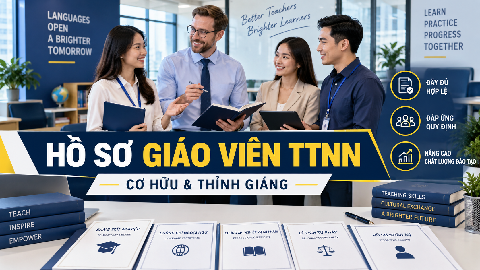 Hồ sơ giáo viên trung tâm ngoại ngữ cơ hữu và thỉnh giảng