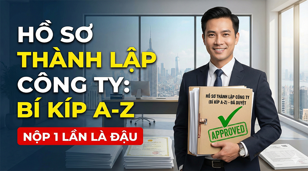 Hồ sơ thành lập công ty: Bí kíp A-Z, nộp 1 lần là đậu
