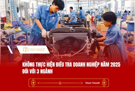 Không thực hiện điều tra doanh nghiệp năm 2025 đối với 3 ngành