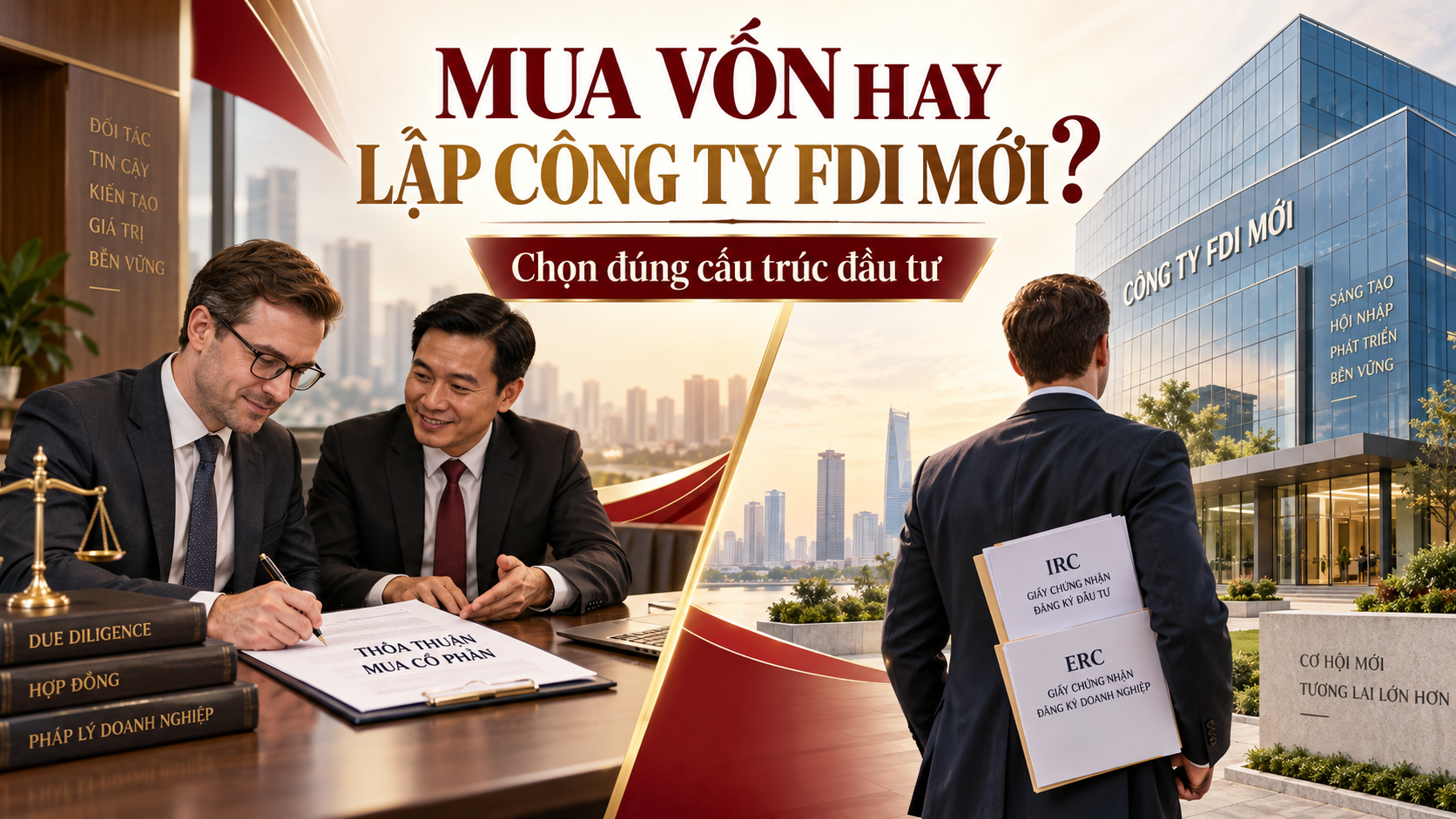 Nhà đầu tư nước ngoài so sánh mua vốn và lập công ty FDI mới