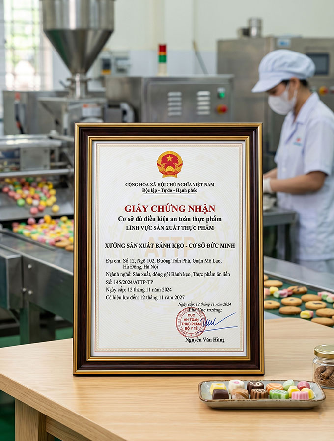 Giấy chứng nhận VSATTP cơ sở sản xuất