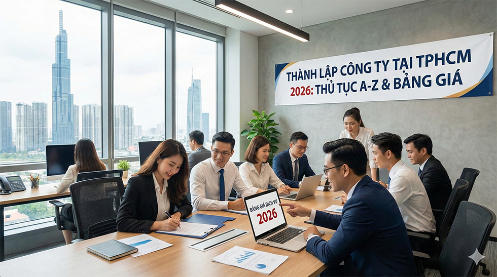 Thành lập công ty tại TPHCM 2026: Thủ tục A-Z & Bảng giá