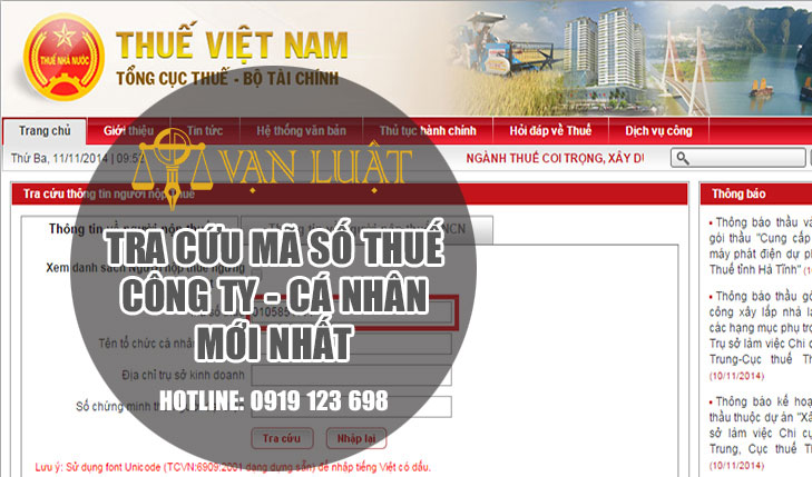 Tra Cứu Mã Số Thuế (Công Ty, Cá Nhân) chính xác 100%