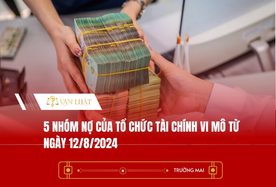 5 nhóm nợ của tổ chức tài chính vi mô từ ngày 12/8/2024