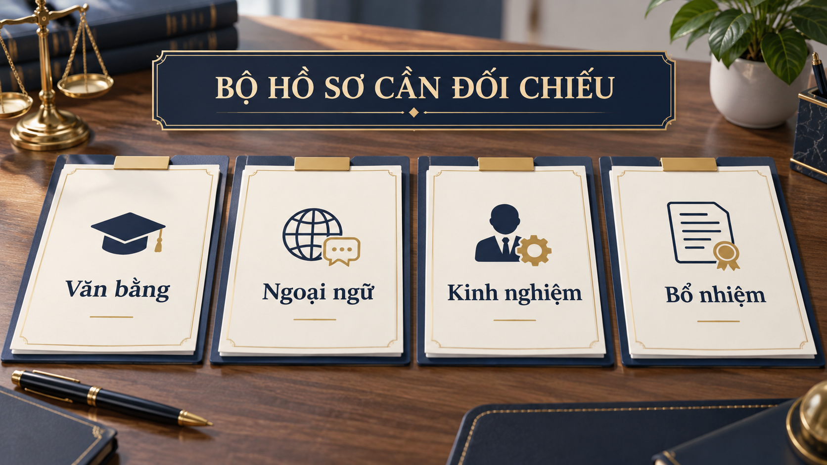 Bốn nhóm giấy tờ cần đối chiếu trong hồ sơ giám đốc trung tâm ngoại ngữ