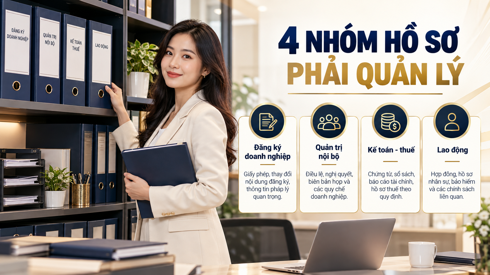 Bốn nhóm hồ sơ pháp lý doanh nghiệp cần lưu giữ