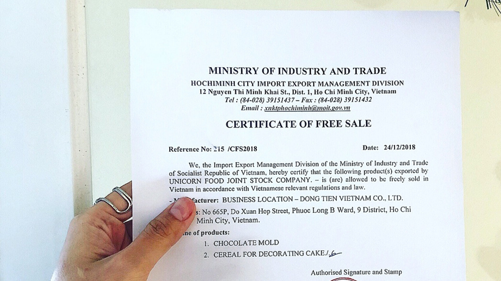 Cấp giấy chứng nhận lưu hành tự do (CFS) đối với hàng hóa xuất khẩu trong lĩnh vực thông tin và truyền thông (Sản phẩm bưu chính và chuyển phát)