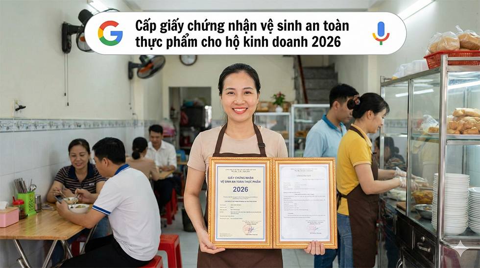 Cấp giấy chứng nhận vệ sinh an toàn thực phẩm cho hộ kinh doanh 2026