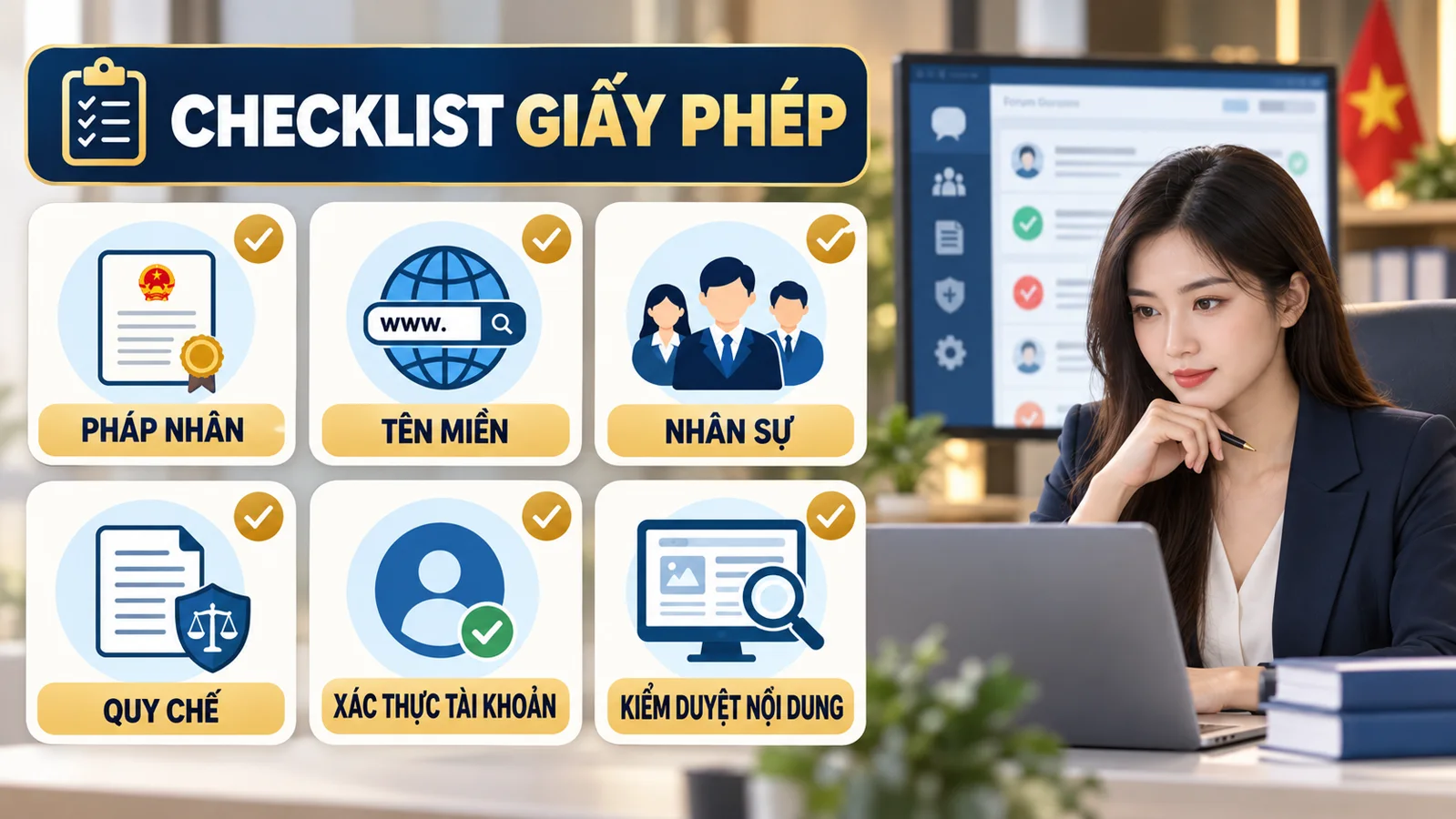Checklist giấy phép cho diễn đàn và cộng đồng trực tuyến