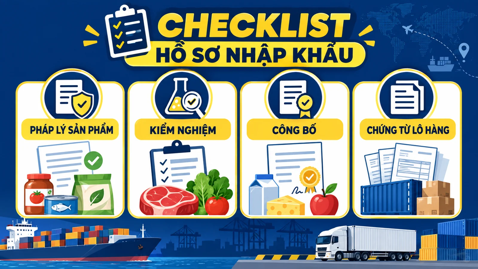 Checklist hồ sơ nhập khẩu thực phẩm lần đầu