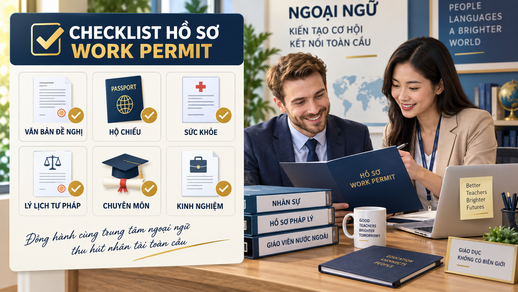 Checklist giấy tờ xin Work Permit cho giáo viên nước ngoài tại trung tâm ngoại ngữ