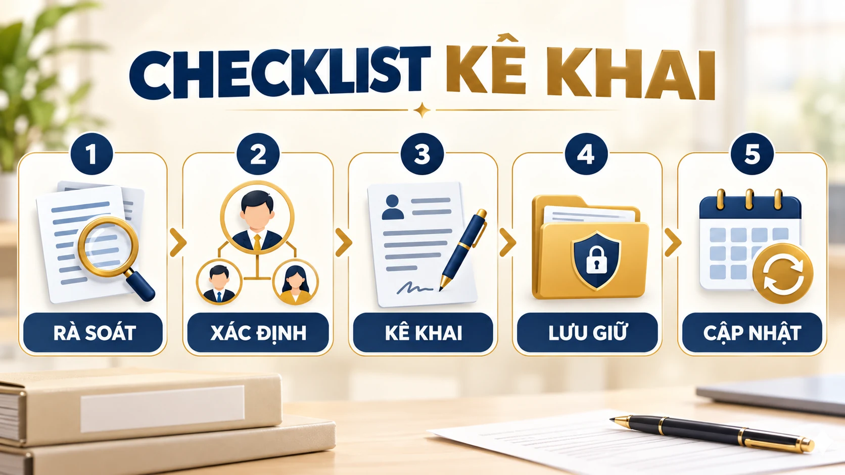 Checklist rà soát, xác định, kê khai, lưu giữ và cập nhật