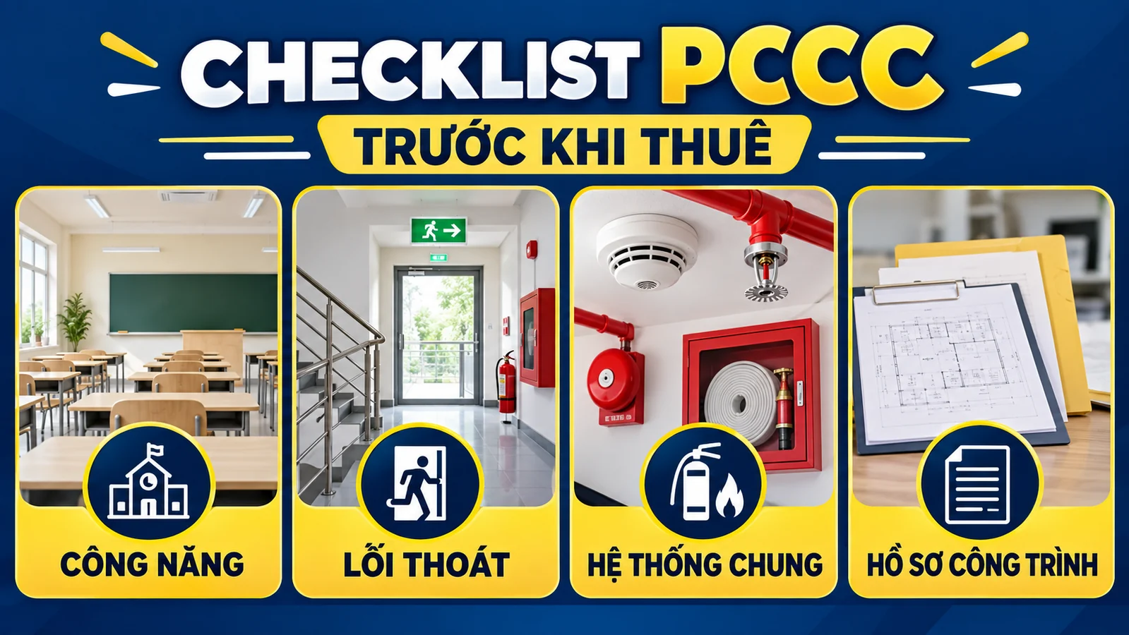 Checklist PCCC trước khi thuê mặt bằng mở trung tâm ngoại ngữ