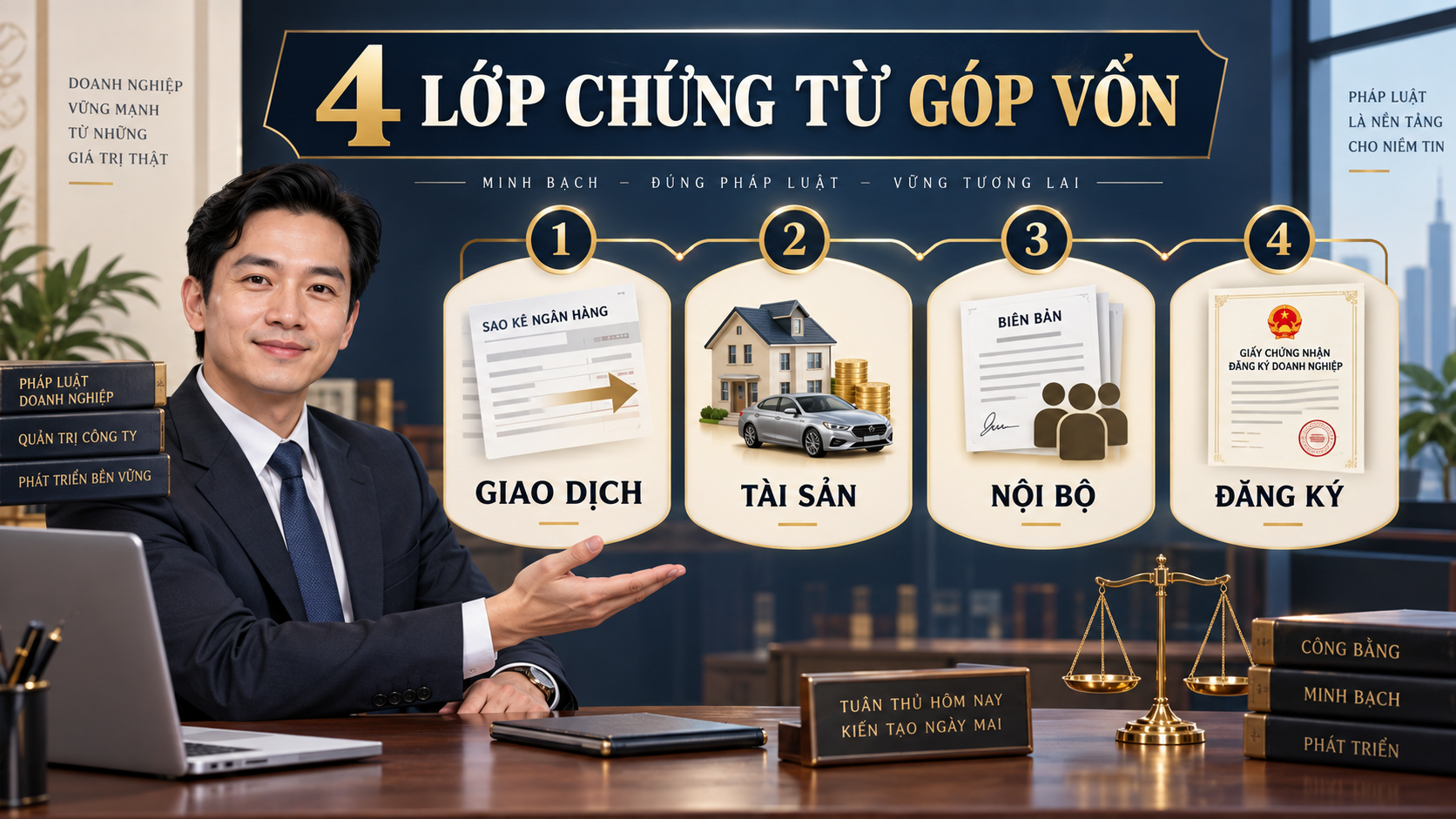 Bốn lớp chứng từ chứng minh đã góp đủ vốn điều lệ