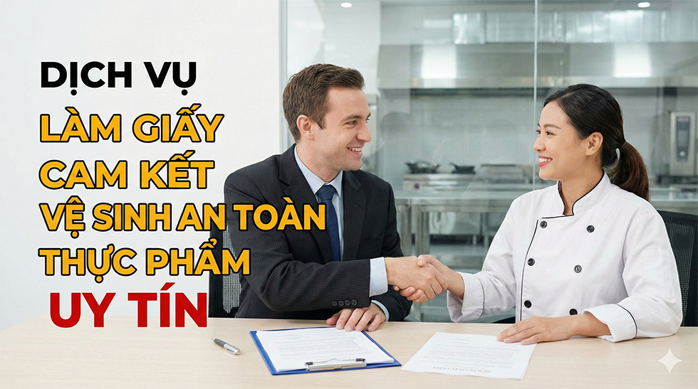Dịch vụ làm giấy cam kết vệ sinh an toàn thực phẩm Uy Tín