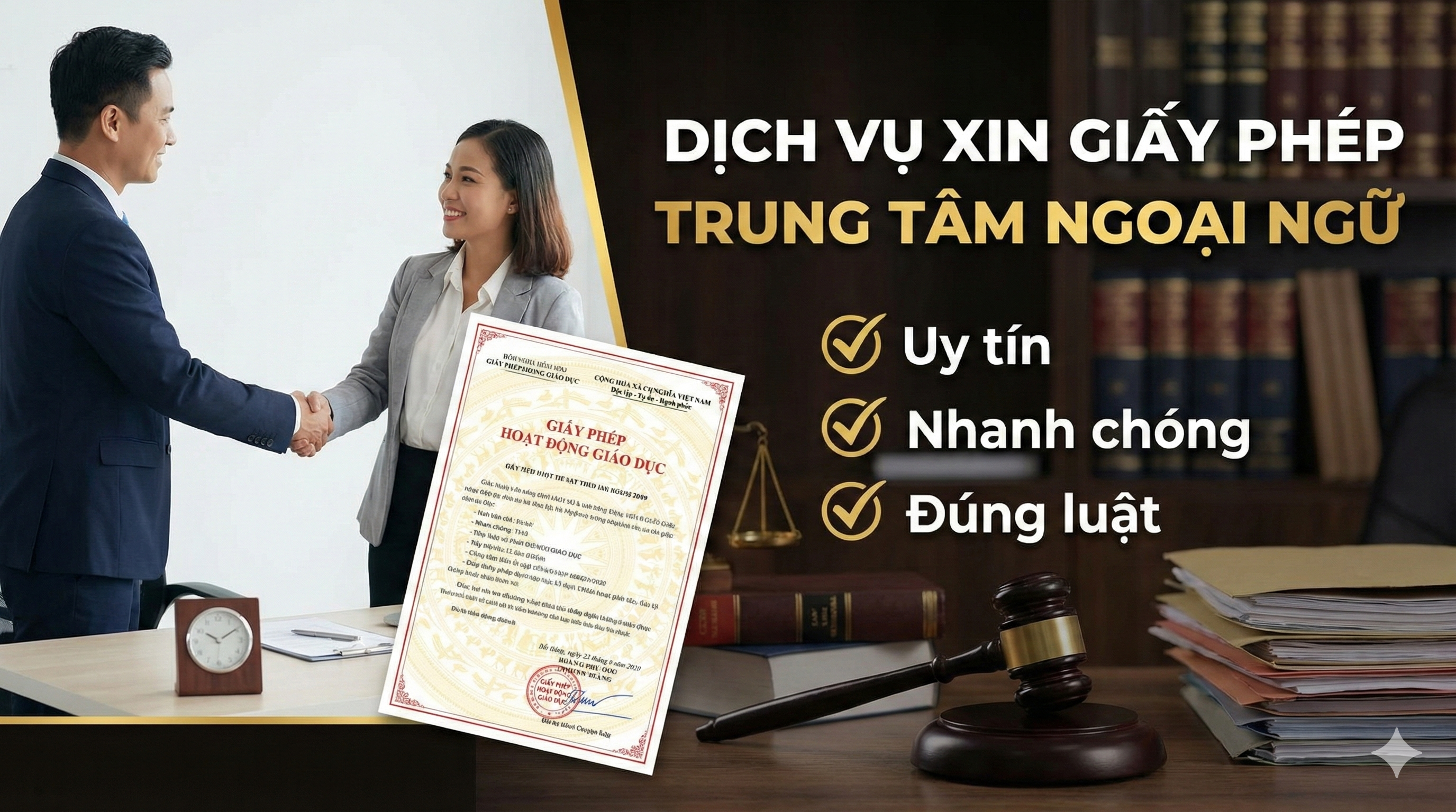 Dịch vụ xin giấy phép trung tâm ngoại ngữ: Uy tín, Nhanh chóng, Đúng luật