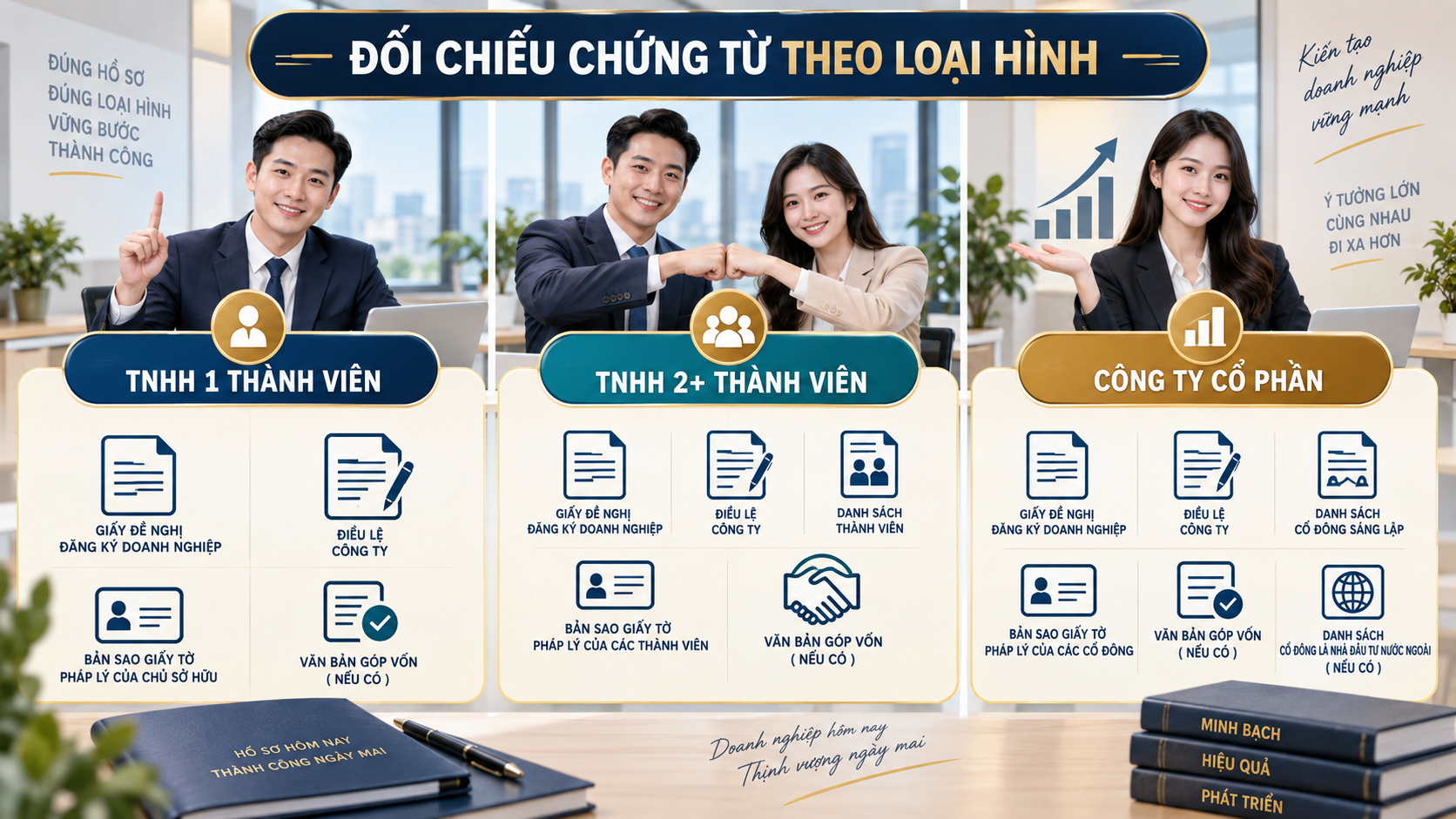 Bảng đối chiếu chứng từ góp vốn công ty TNHH và công ty cổ phần