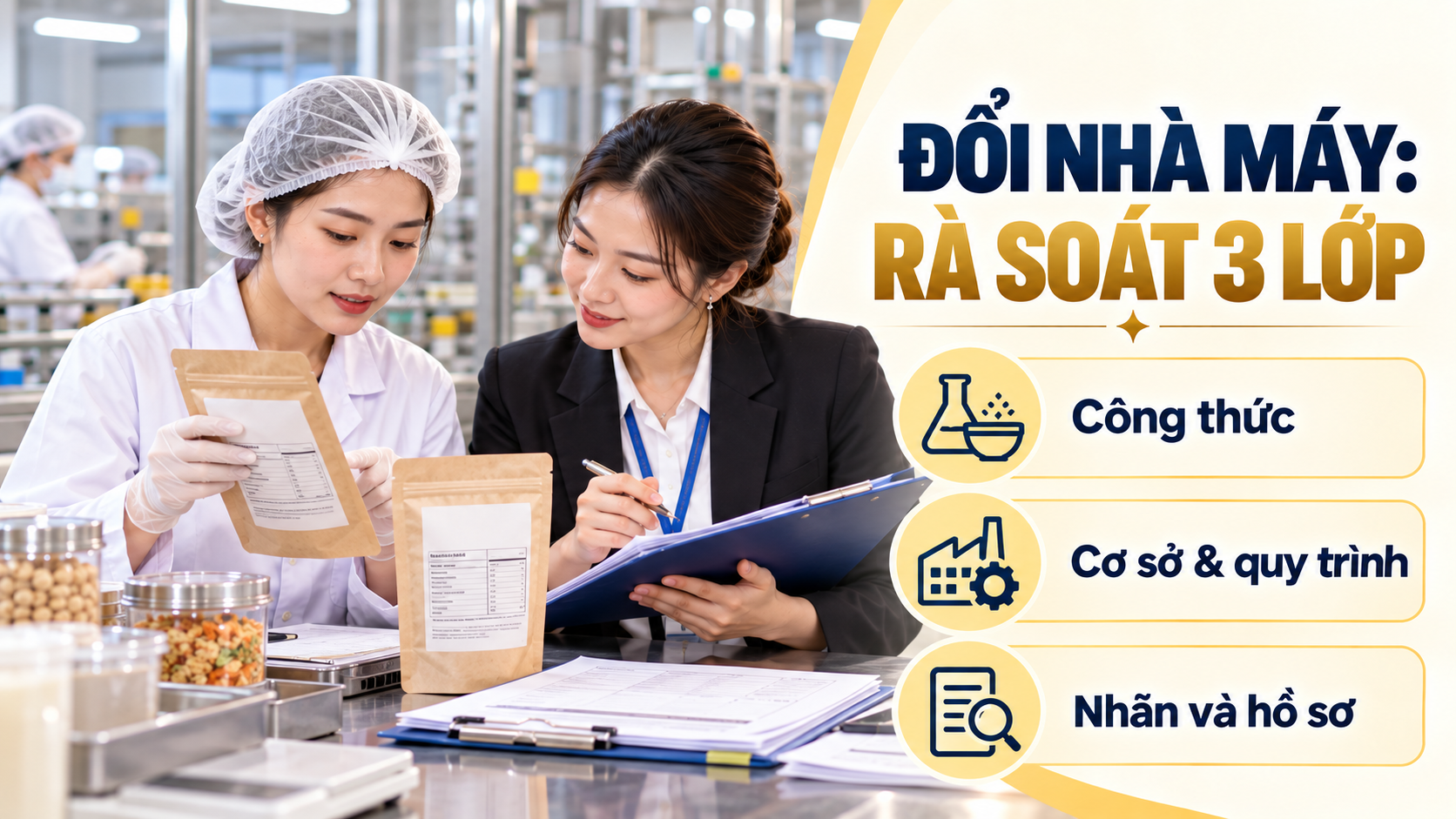 Rà soát ba lớp hồ sơ công bố, nhà máy mới và nhãn khi chuyển sản xuất thực phẩm