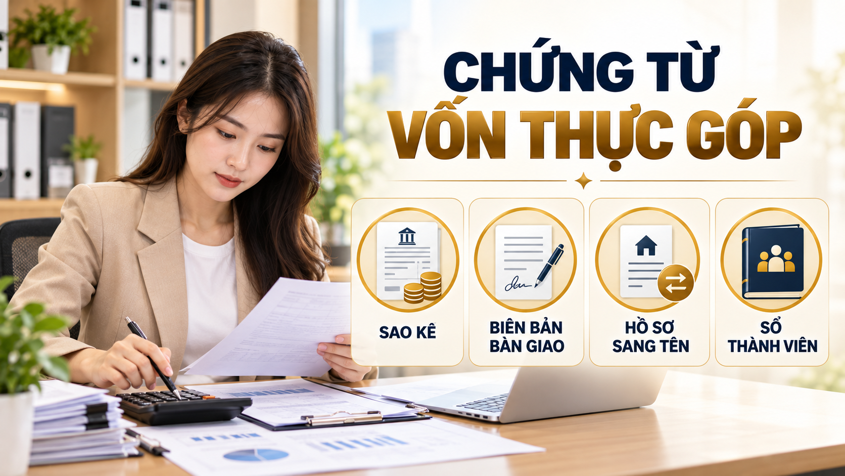 Checklist chứng từ xác minh phần vốn điều lệ đã góp