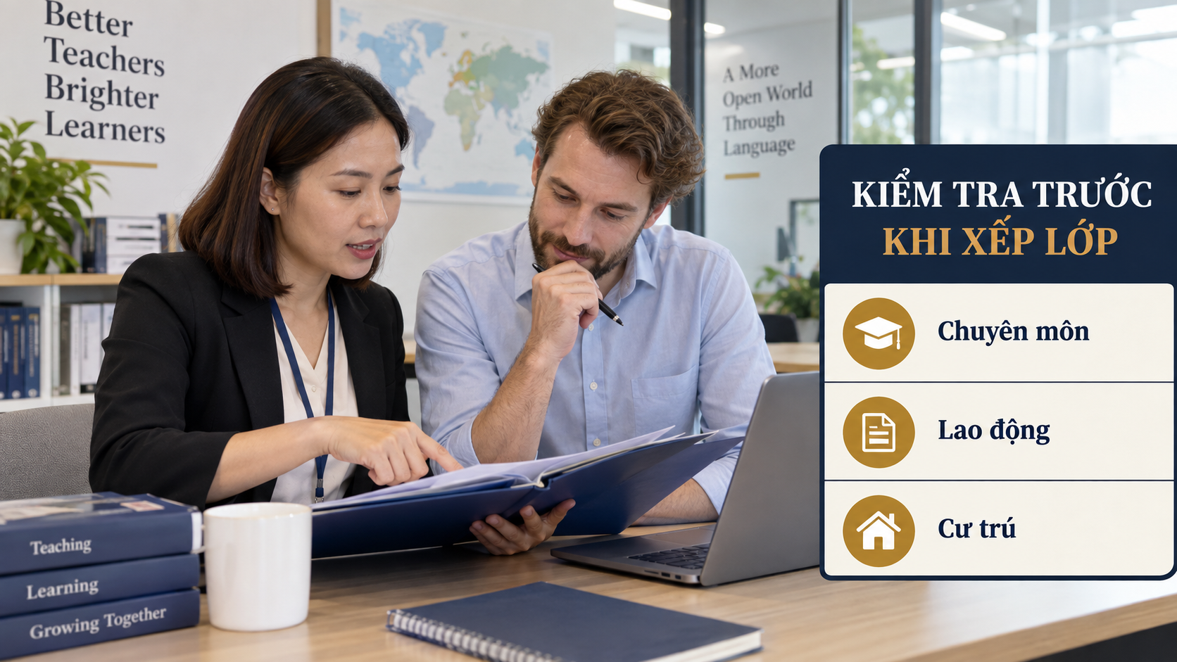 Checklist tuyển giáo viên nước ngoài cho trung tâm ngoại ngữ