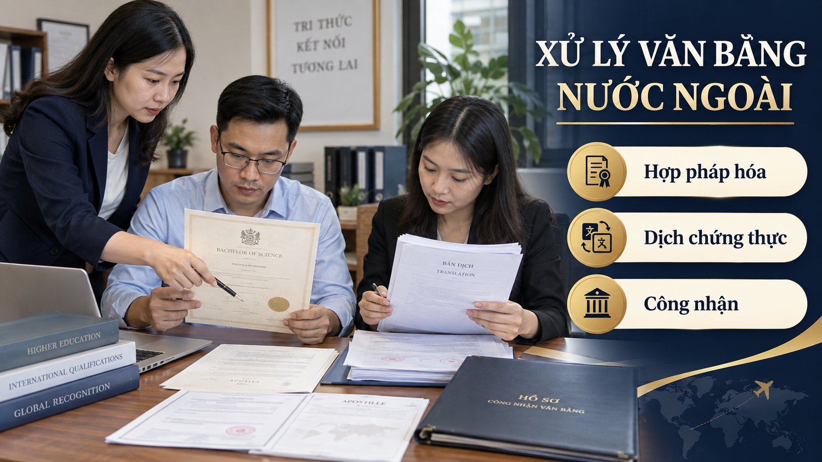Quy trình hợp pháp hóa dịch và công nhận bằng cấp nước ngoài