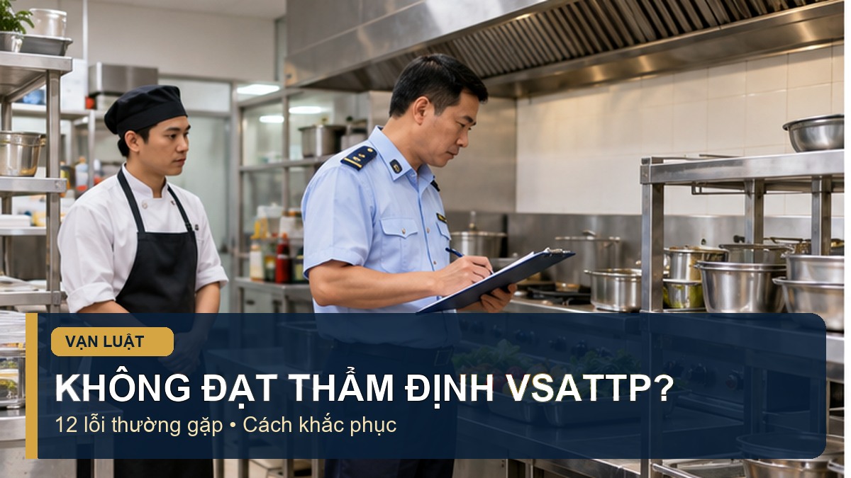 Không đạt thẩm định VSATTP: 12 lỗi thường gặp và cách khắc phục