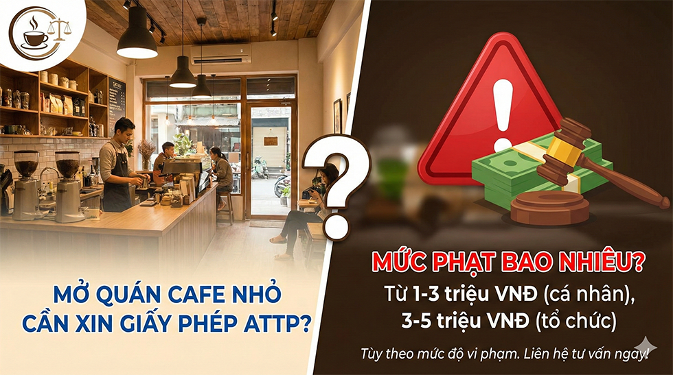 Mở quán cafe nhỏ cần xin giấy phép ATTP? Mức phạt bao nhiêu?