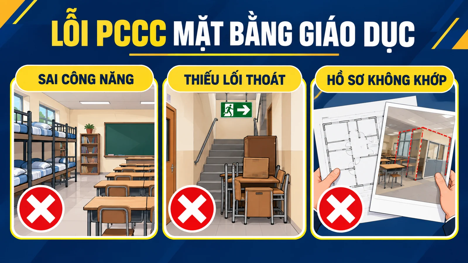 Lỗi PCCC khi thuê mặt bằng giáo dục