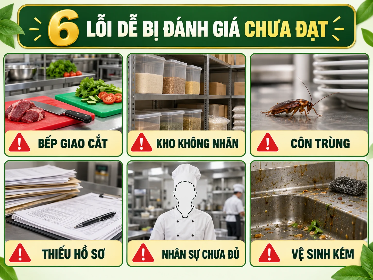 Sáu lỗi thường gặp khi thẩm định VSATTP