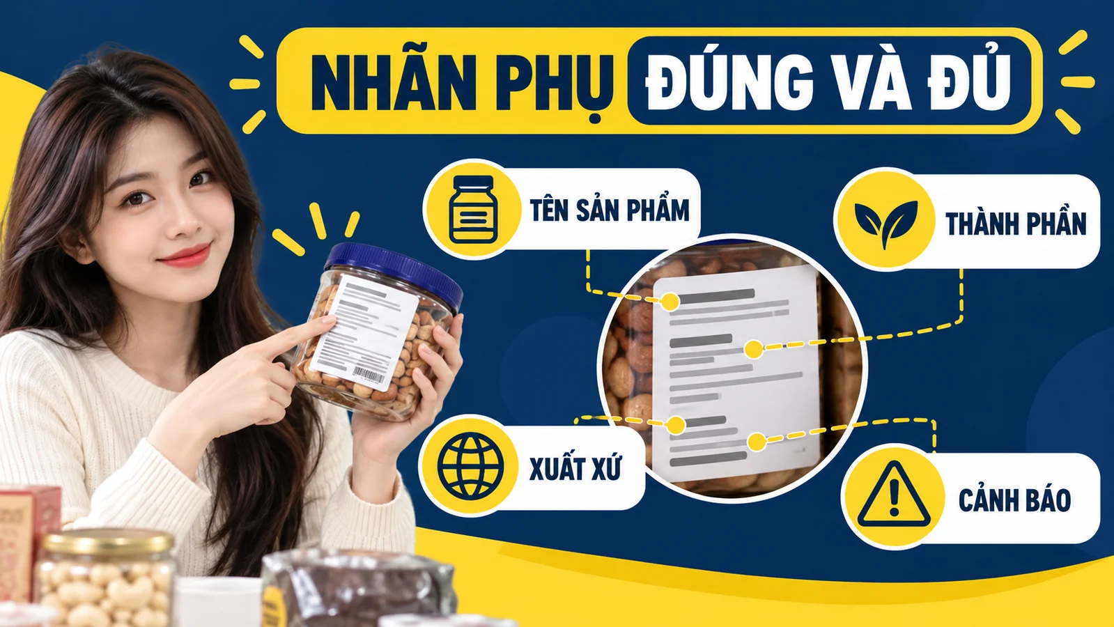 Các nội dung cần kiểm tra trên nhãn phụ thực phẩm nhập khẩu