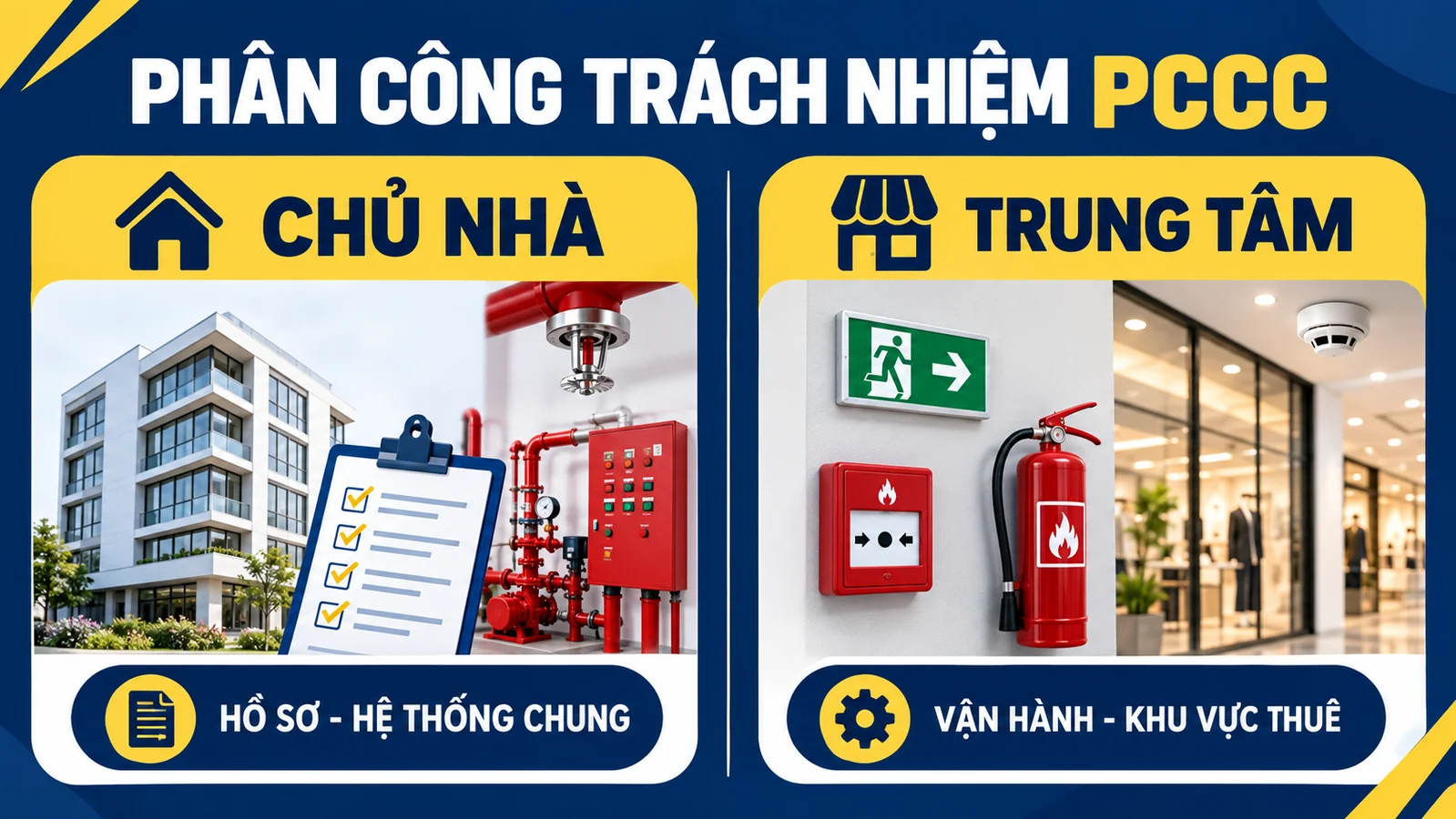 Phân công trách nhiệm PCCC giữa chủ nhà và trung tâm ngoại ngữ