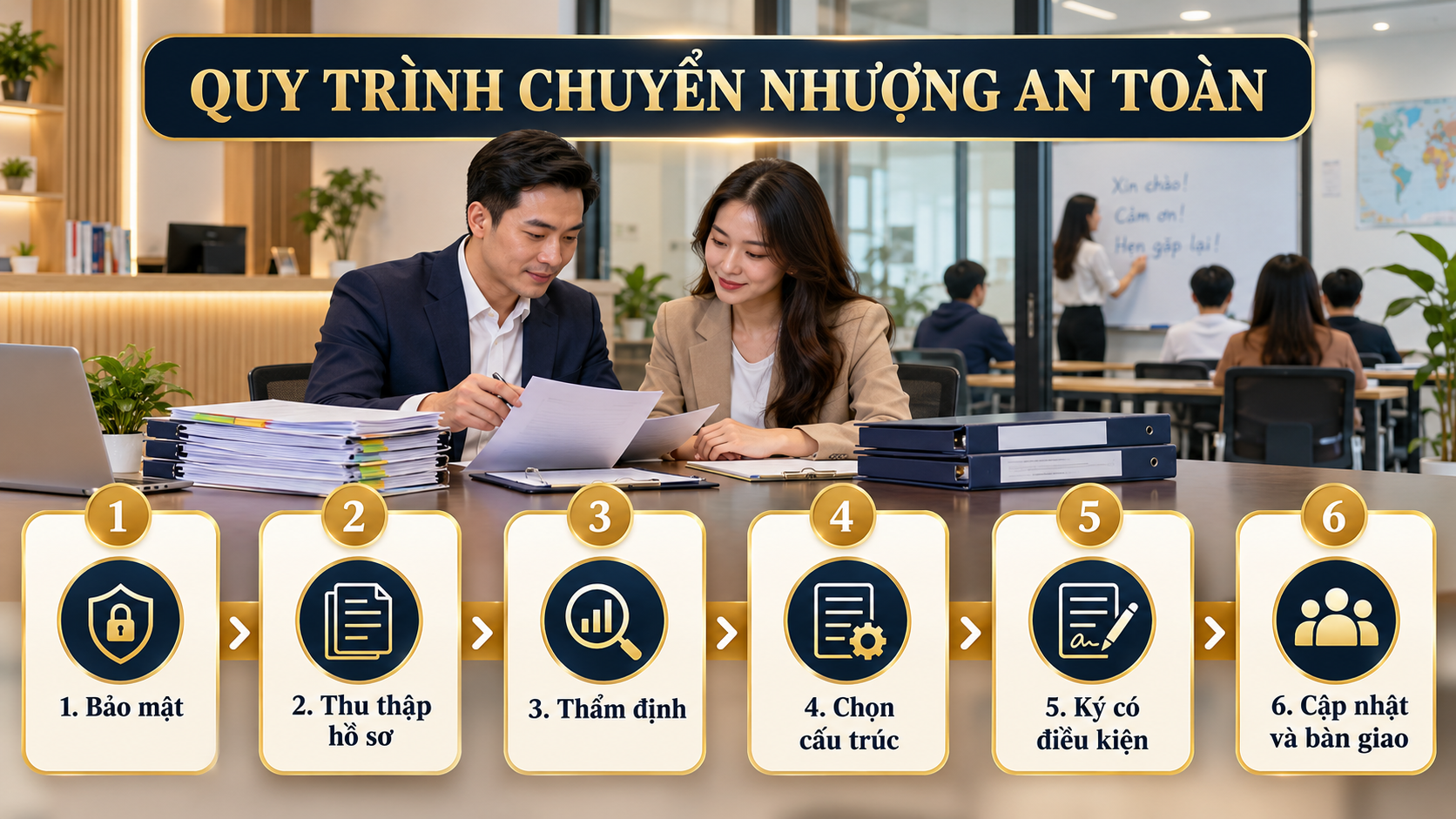 Quy trình chuyển nhượng trung tâm ngoại ngữ an toàn