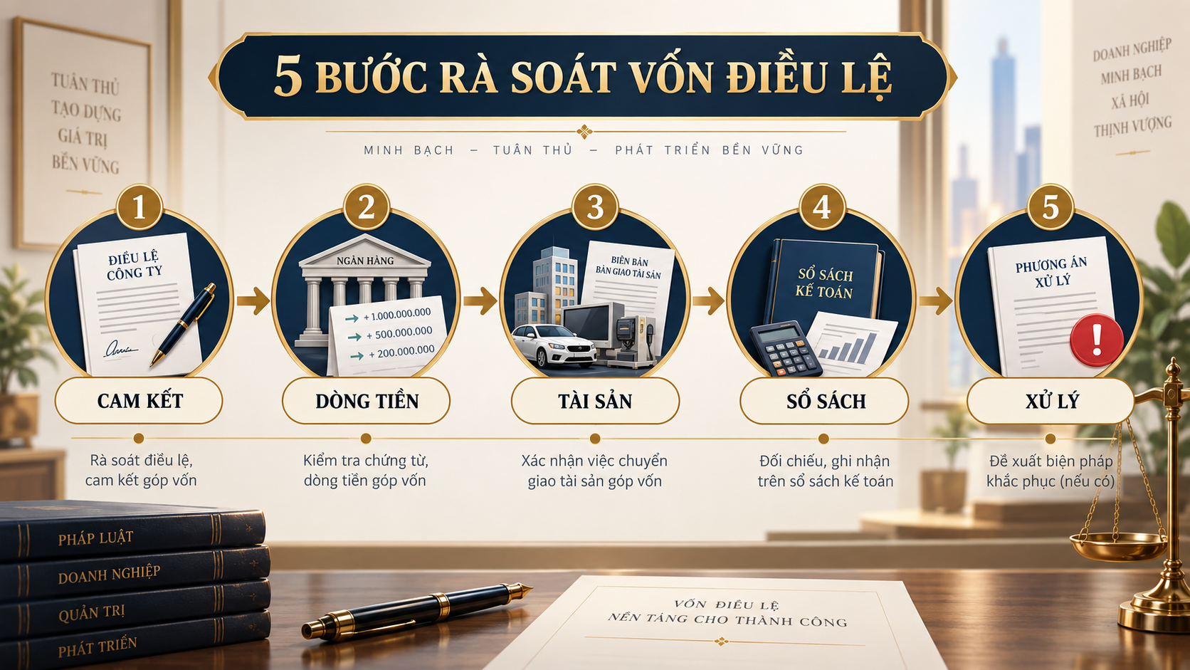 Quy trình rà soát vốn điều lệ đã góp và tài liệu còn thiếu