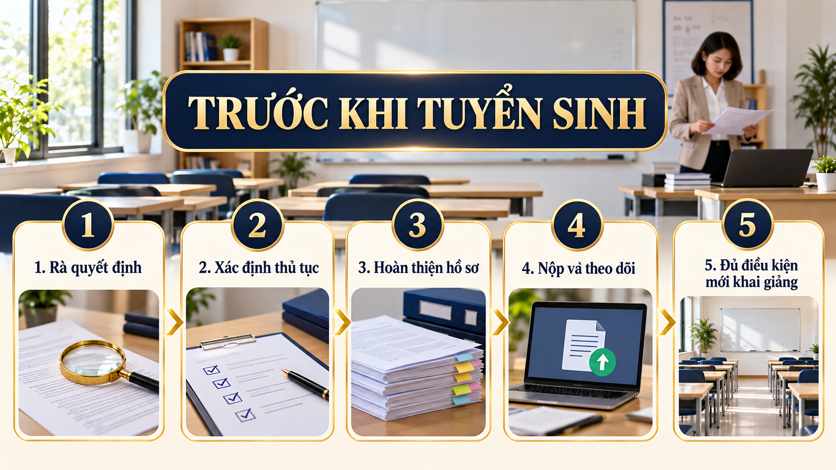 Quy trình bổ sung ngoại ngữ mới trước khi tuyển sinh