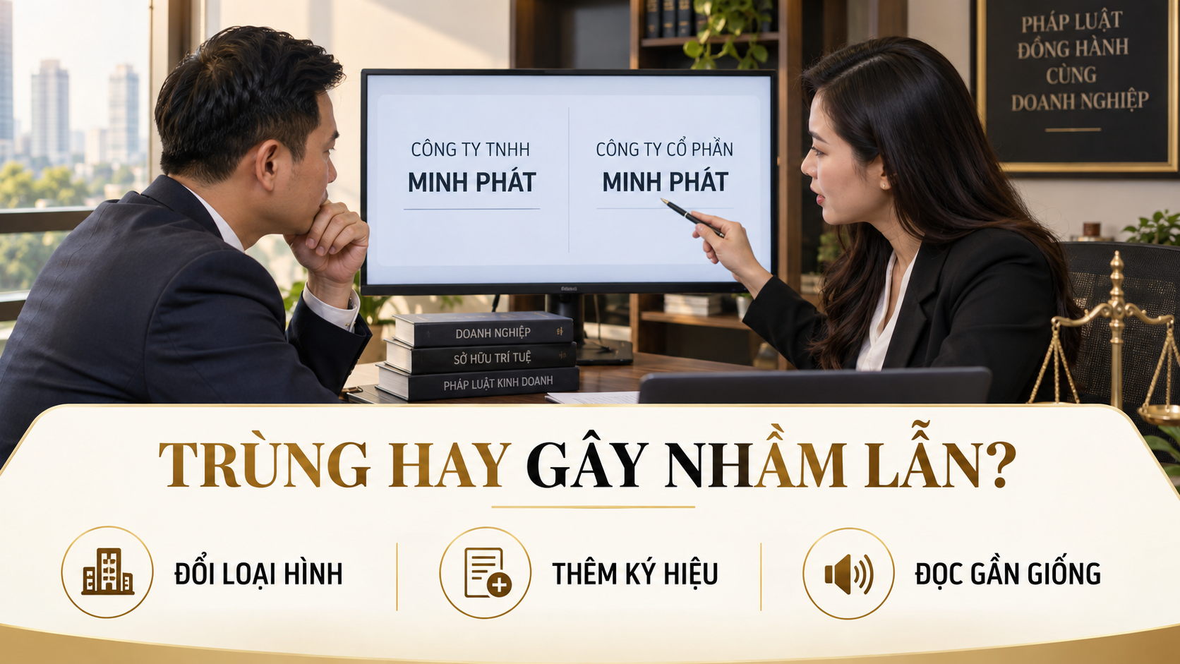 Đối chiếu các trường hợp tên công ty trùng hoặc gây nhầm lẫn