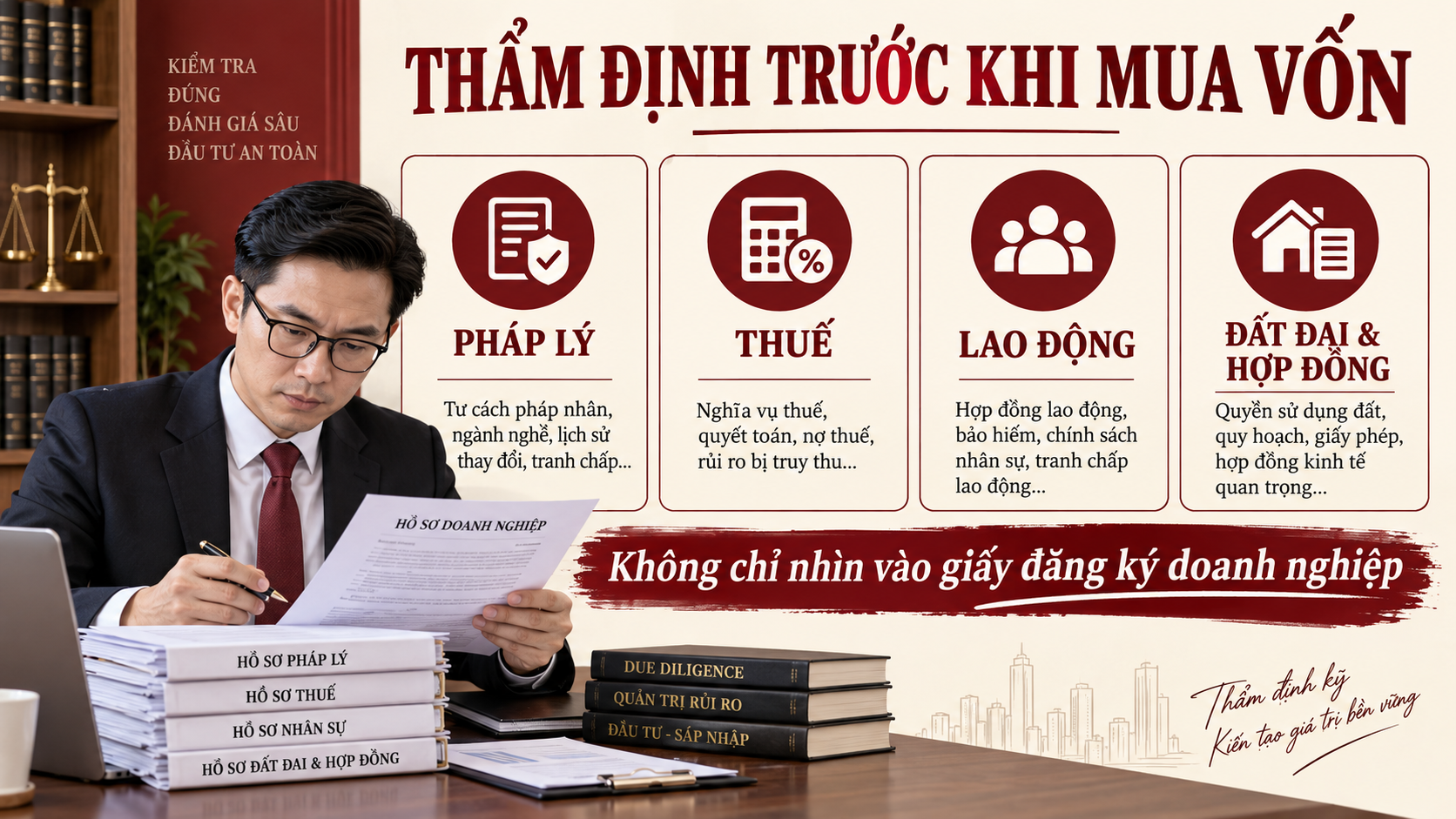 Checklist thẩm định pháp lý thuế lao động và đất đai trước khi mua vốn