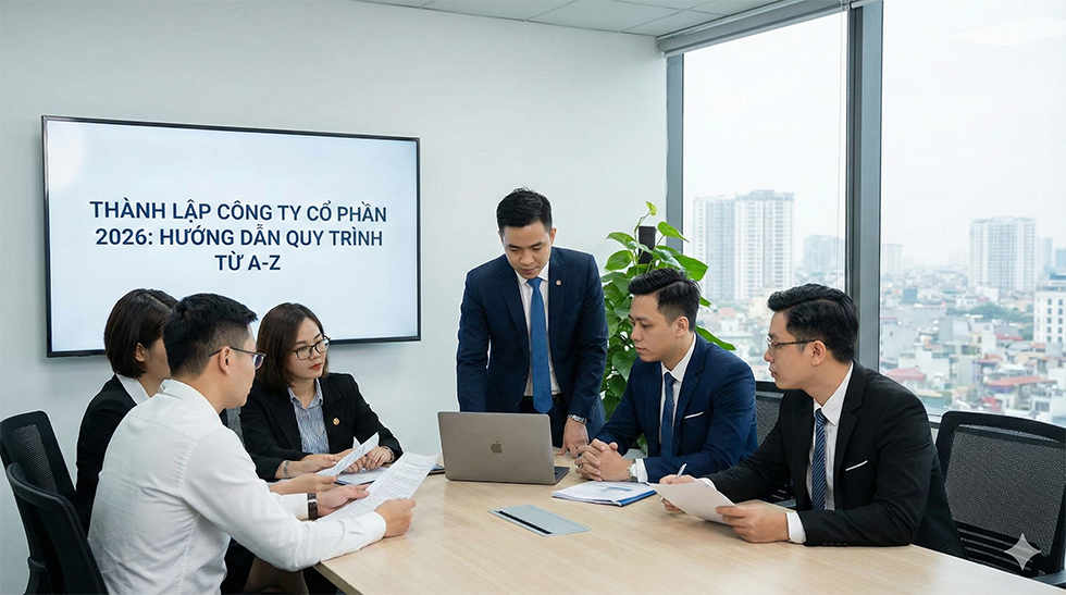 Thành lập công ty cổ phần 2026: Hướng dẫn quy trình từ A-Z