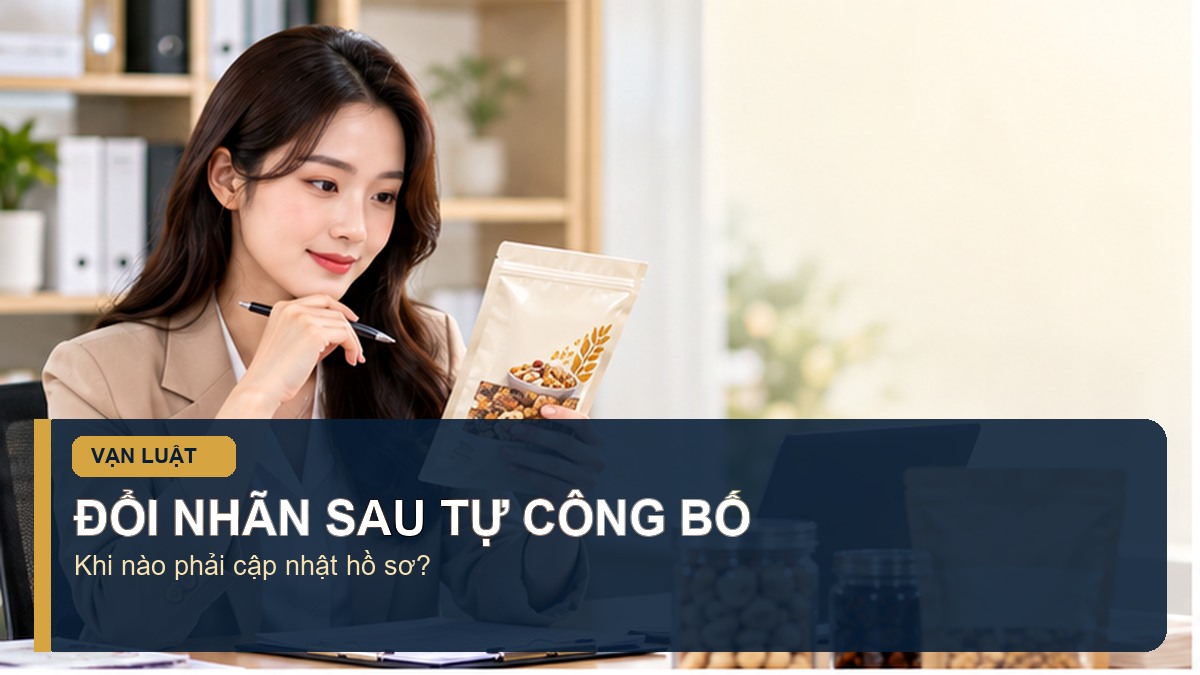 Đổi nhãn sau tự công bố: thay đổi nào cần cập nhật hồ sơ