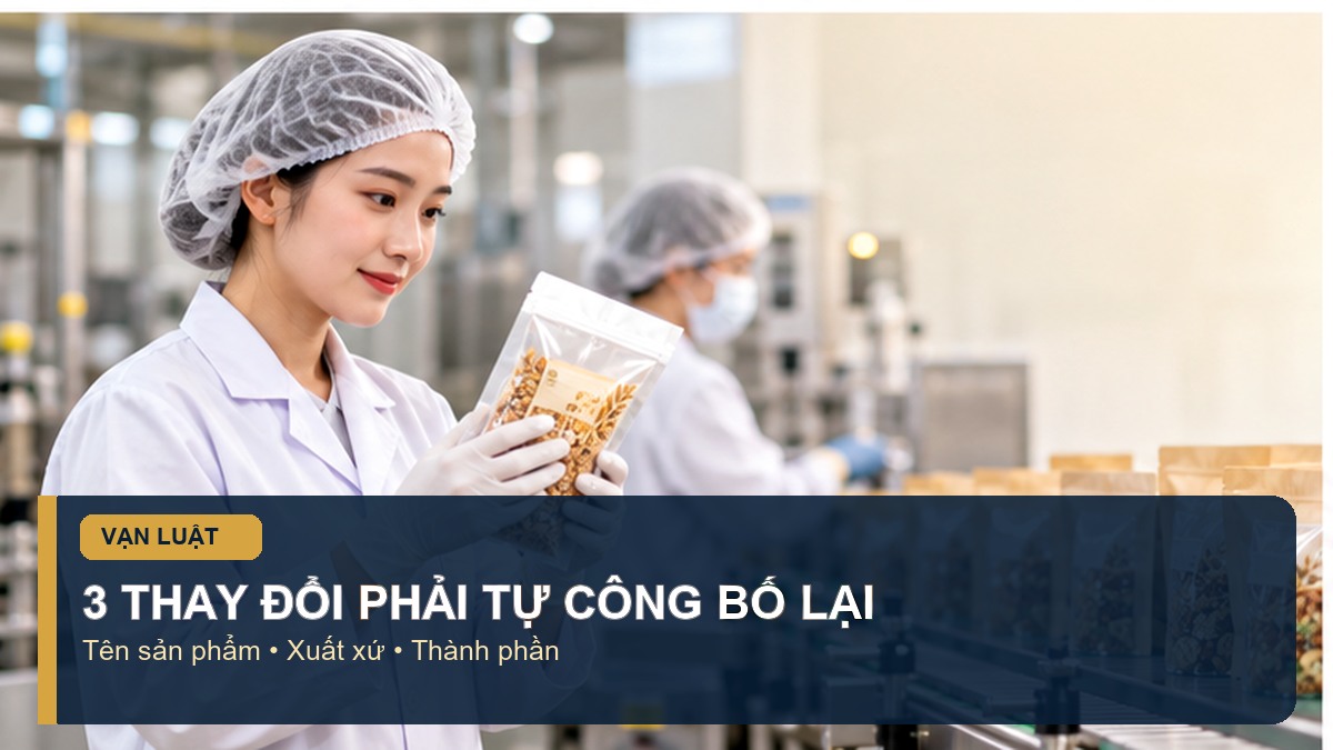 Quy trình đối chiếu nhãn mới và hồ sơ tự công bố