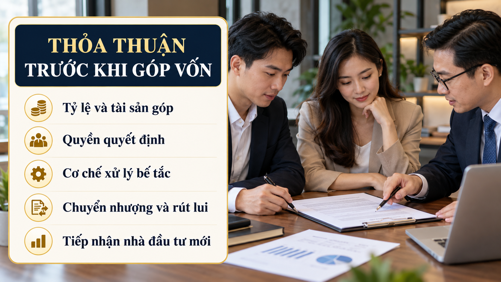 Checklist thỏa thuận giữa hai nhà sáng lập trước khi góp vốn