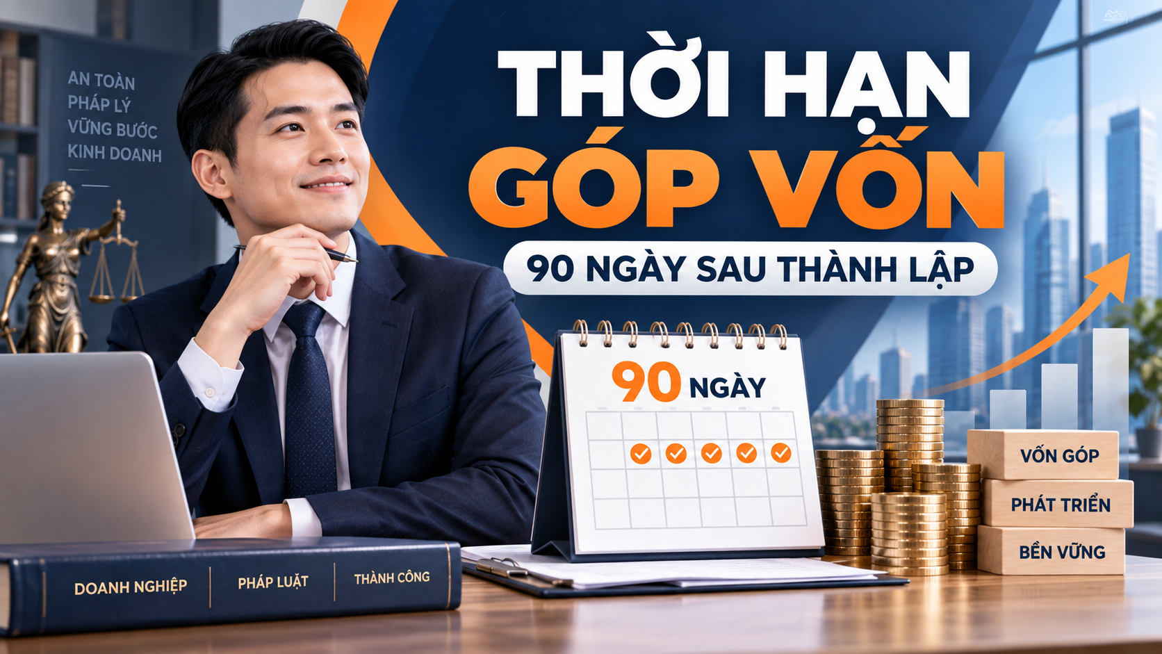 Thời hạn góp vốn sau khi thành lập công ty là 90 ngày