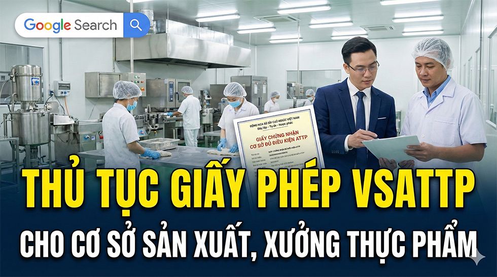 Thủ tục Giấy phép VSATTP cho cơ sở sản xuất, xưởng thực phẩm