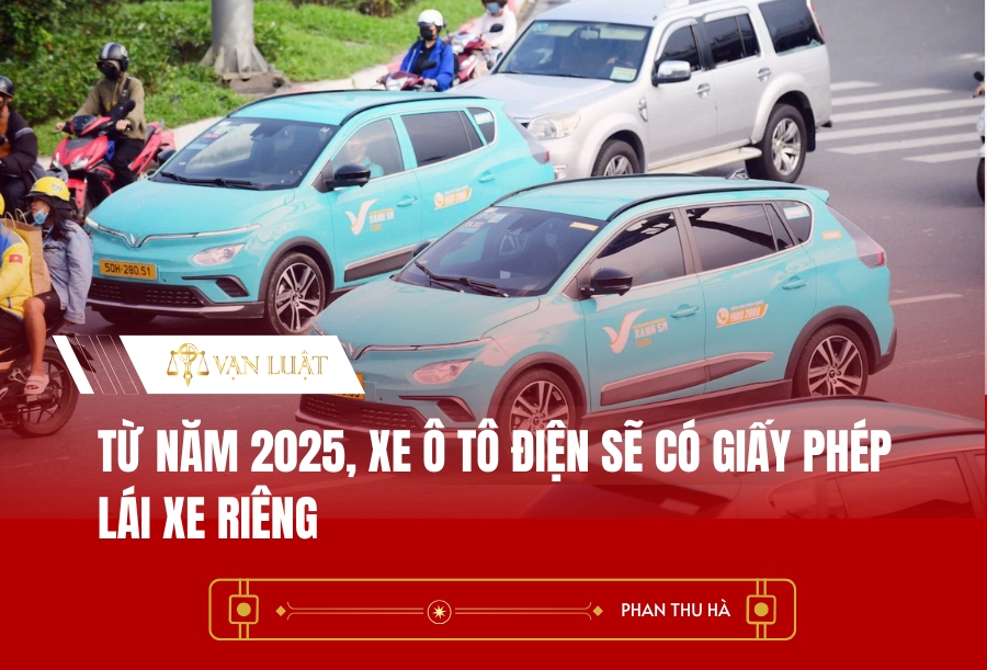 Từ năm 2025, xe ô tô điện sẽ có giấy phép lái xe riêng