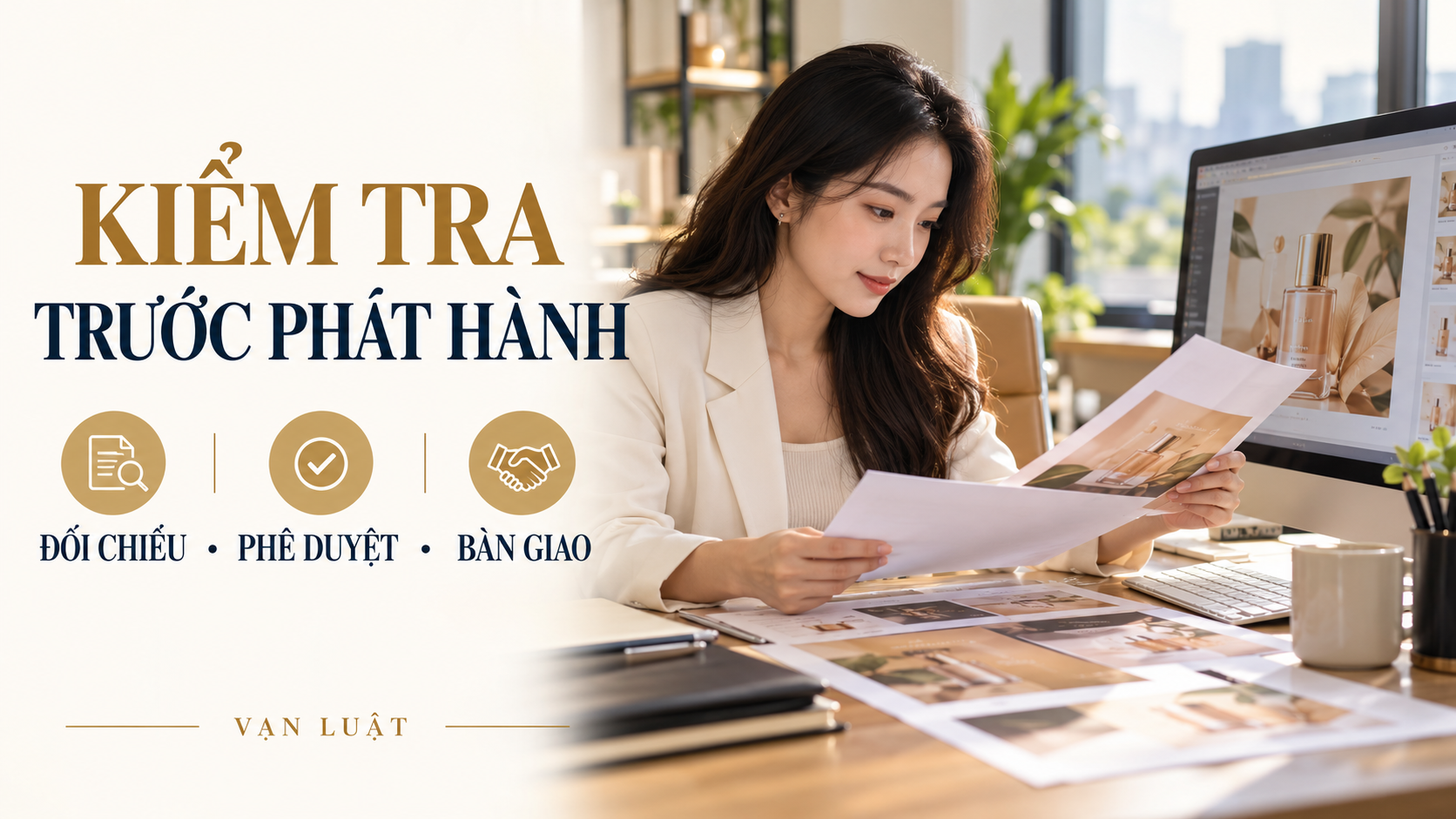 Kiểm soát trước phát hành: đối chiếu, kiểm tra, bàn giao