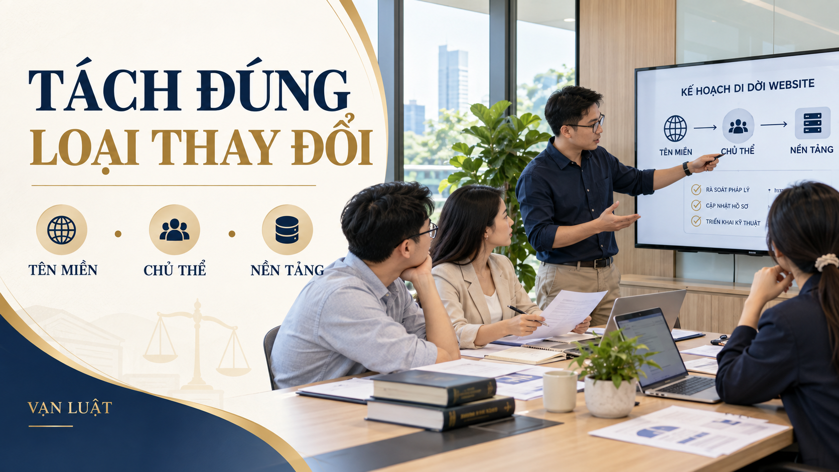 Tách thay đổi tên miền, chủ thể và nền tảng mạng xã hội
