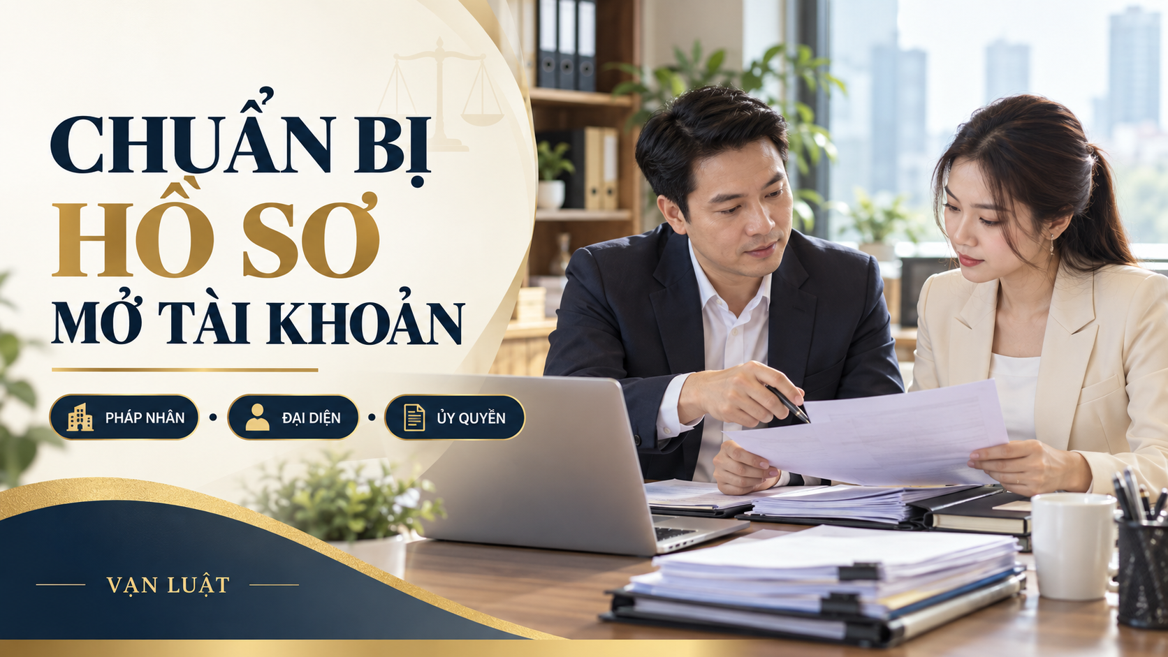 Hồ sơ mở tài khoản công ty gồm pháp nhân, đại diện và ủy quyền