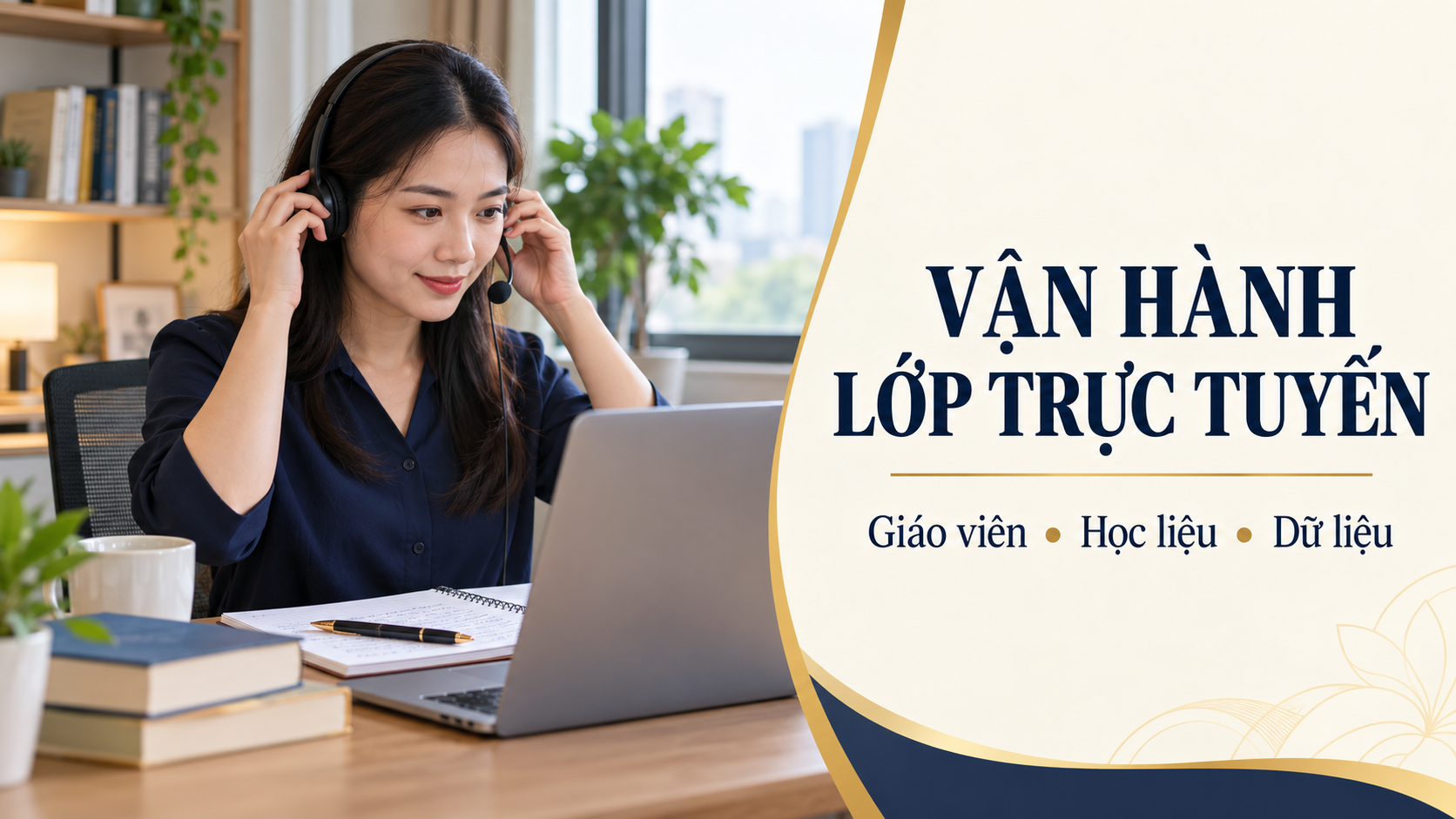 Giáo viên chuẩn bị học liệu và vận hành lớp trực tuyến